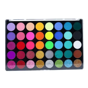 Private Label 40 Color Neon Matte Pearlescent Glitter Face Paint Palette Water Activated High Pigment Cosmetic Grade Non Toxic