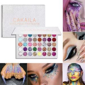 Private Label 40 Shades Glitter Sparkle Eyeshadow Palette Waterproof High Pigment Eye Shadow Powder