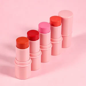 Private Label 5 Colors Cream Blush Stick Long Lasting Non Greasy Face Blusher High Pigmented Cheek Tint for Daily Makeup