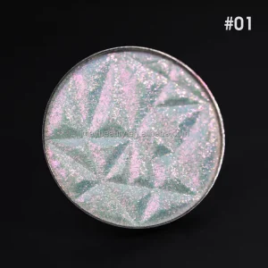 Private Label Custom 17 Color Luminous Shimmer High Pigment Waterproof Long Lasting Eyeshadow Palette Holographic Multi Chrome