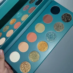 Private Label Custom Logo 12 Color Palette High Pigmented Duochrome Shimmer Dry Eyeshadow Natural Customizable Makeup