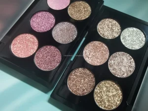 Private Label DIY 6 Colors Metallic Glitter Eyeshadow Palette High Pigmented Holographic Shimmer Diamond Eyeshadow Palette