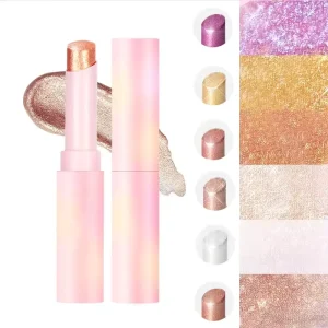 Private Label Goods Stock Chemical Based Makeup Crystal Jelly Glaze Stick Eye Shadow Brightener Crayon Waterproof Eye Shadow