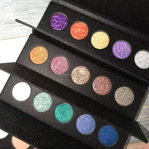 Private Label High Pigment Pressed 5 Colors Metallic Eye Shadow Creamy Diamond Eyeshadow
