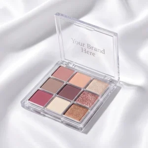 Private Label High Pigmented 9 Color Eyeshadow Palette Long Lasting Matte Shimmer Eye Makeup Custom Beauty Incubation