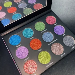 Private Label Multichrome Duochrome Luminous Metallic Waterproof Pressed Eyeshadow Pigment DIY Eye Shadow Palette