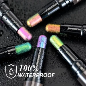 Private Label Vegan Metallic Duochrome Shimmer Dark Eyeshadow Stick Long Lasting Double Head Chameleon Highlighter Eye Makeup