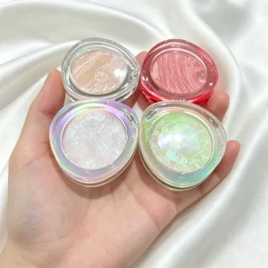Private Label Vegan Pressed Palette Blusher Multi color Shimmer Glow Highlighter Mineral Bronzer Contour Long Lasting Makeup