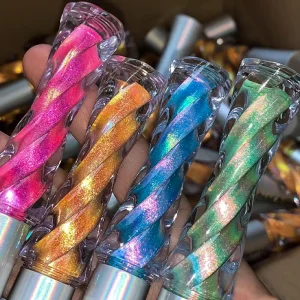 Private Logo Multichrome Glitter Liquid Eyeshadow Highlighter Long Lasting Pearlescent Shiny Duochrome Christmas Eye Shadow