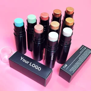 Private Logo Shiny Colorful Highlighter Stick Long Lasting Pigment Customized Label