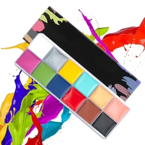Professional 12 Color Non Toxic Children Safe Face & Body Paint Halloween Cosplay Makeup Oil Art