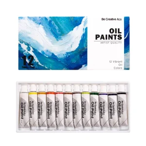 Professional 12ml 12Colors Premium Light fast Slow Drying Medium Pigments Oil Painting Tube Set for Artists