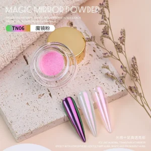 Professional Bojun TN Series Magic Mirror Powder 10 Colors Multi chrome Chameleon Chrome Pigment Nail Art TPO Free MSDS Bulk
