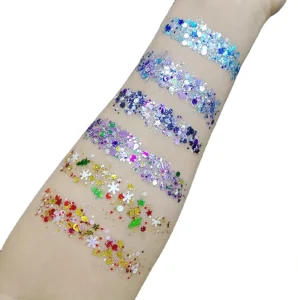 Professional Custom Eyeshadow Chunky Glitter Gel Body Art Holographic Face Glitter Gel for Hair Decoration Makeup