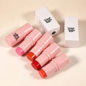 Professional High Pigment Cream Blusher Pot 5 Shades Matte Satin Finish Waterproof Smudge Proof Cheek Tint for Daily Makeup