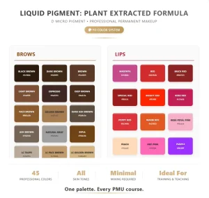 Professional Organic PMU Ink for Permanent Makeup Training and Education