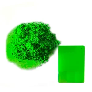 Pure Neon Green Pigment Powder RTS 8 for Silicone Rubber and PVC Soft Plastic Product Coloring