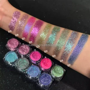 Purple Green Red Iron Oxide Loose Powder Metallic Holographic Glitter Eyeshadow Pigment