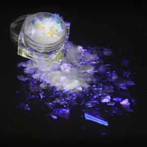 Quality Assured Chameleon Aurora Nail Art Flakes Glitter Powder Mica Grade SiO2 Inorganic Pigments for Paint Use