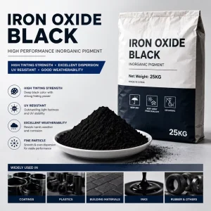 REACH Compliant Iron Oxide Black Inorganic Pigment for Plastic Masterbatch Rubber Construction Materials
