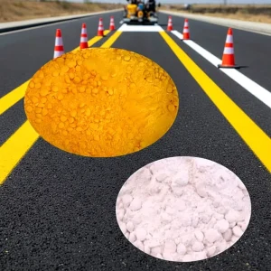 ROADSAFE High Reflective White and Yellow Reflective Road Marking Paint 25kg Thermoplastic Road Marking Paint