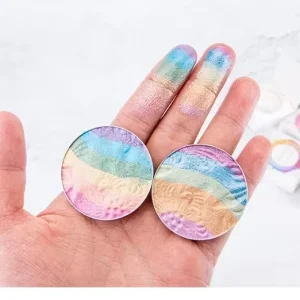 Rainbow Highlighter Luminous Metallic Mineral Eyeshadow 6 Shimmer Powder Dark Skin Tone Waterproof Pigmented