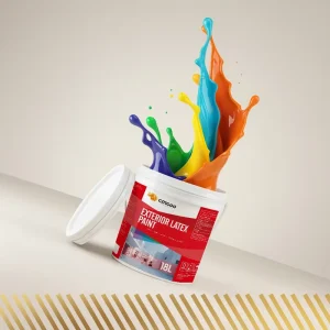 Red Exterior Wall Paint UV-Resistant Weatherproof Acrylic Liquid Coating for Concrete Matte/Gloss