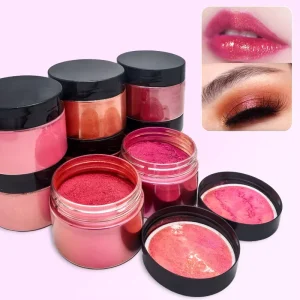 Red Lip Blush Pigment, Shimmer Eyeshadow, Pearl Effect Lipstick Pigment, Cosmetic Grade Mica Powder for Lip Gloss