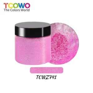Rose Red Green Borosilicate Glass Metallic Iridescent Pearl Powder White Diamond Mica Pigment for Epoxy Resin Makeup Nail Polish