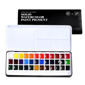 Rubens Customize Hot Selling High quality 24 Colors Solid Watercolor Pigment Set for Paper DIY Art Craft