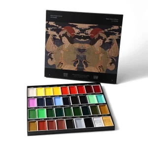 Rubens High quality 36 Color Solid Watercolor Pigment Set for Paper Custom Logo School Children DIY Painting Supplies