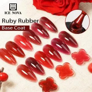 Ruby Rubber Base Coat HEMA Free No TPO Free Sample Candy Rubber Base Coat Two Step Gel Long Lasting Rubber Base Coat