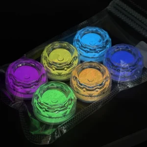 SH High Luminance Fluorescent Inorganic Pigment Iron Oxide 6 8m Particle Size Colourful Glow Dark Nail Powder