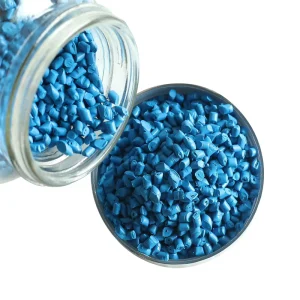 SVHC and PAHs Compliant Light Blue Masterbatch for PE PP ABS PS PA, Injection Molding and Blown Film