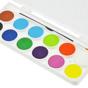 Safe Non toxic and Durable 12 Colors Dry Gouache Eco friendly Solid Watercolor Paint for Easy Drawing