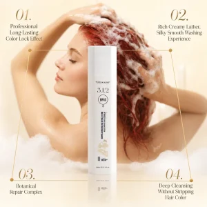 Salon Color Lock Shampoo Sulfate Free Anti Fading Hair Repair for Bleached Hair Private Label OEM Manufacturer