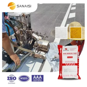 Sanaisi High Visibility Retro reflective Thermoplastic Road Marking Paint White Yellow Traffic Line Coating for Highway