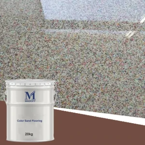Self-Leveling Marble Effect Epoxy Floor Coating Wear Resistant and Durable Floor Paint Colored Sand Epoxy Floor Coating