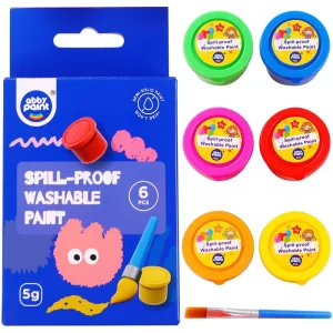 Semi-Solid Spill-Proof Washable Water-Based Paint Kit for Kids’ DIY Graffiti, Drawing, and Crafts