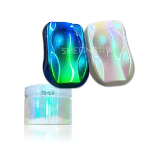 Sheenbow White Aurora Iridescent Pigment Chameleon Car Automotive Custom Paint Hyper Shift Color Shifting Pigment Powder