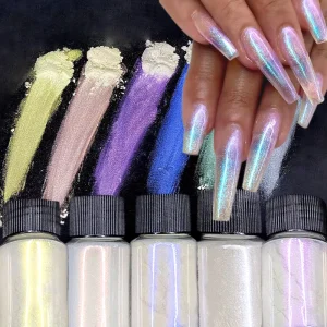 Shell Pearl Nail Powder Pigment Mirror White Rubbing on Nail Glitter Dust Chrome Aurora Manicure Nail Art Decoration FA158