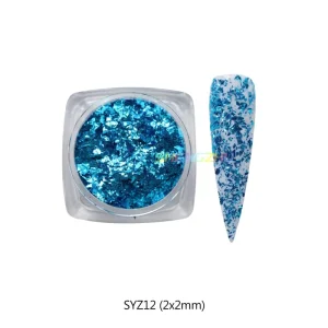 Shengzhu Irregular Flakes 2x2mm Metallic Nail Sparkle Glitters