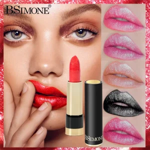 Shimmer Metallic Lipstick Glossy Waterproof Long Lasting Rich Glitter 6 Shades OEM ODM Private Label Customized Logo