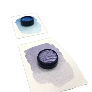 Shimmery Metallic Solid Watercolor Paint Palette Set with 1 Water Brush