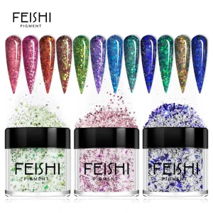 Shining Fast-Dry Acrylic Mixed Sequins Powder Pigment for Nails