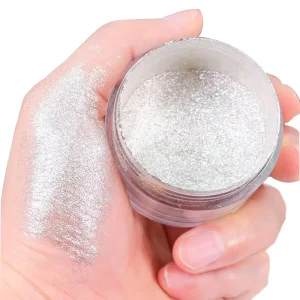 Silver Glitter Loose Powder Platinum Flakes Pigment for Eyeshadow