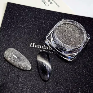 Silvery White Cat Eye Chrome Pigment Powder Mirror Crystal Stone Magnetic Multi color Pigment