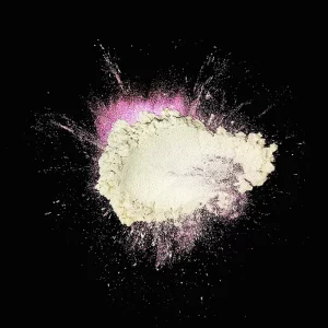Silvery White Interference Shimmer Pearl Cosmetic Nail Paint Pigment Resin Handmade Watercolor Paint Powders