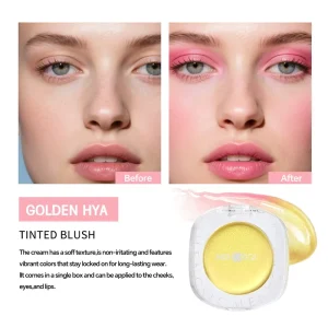 Small Batch Custom Logo 3 in 1 Temperature Color Changing Blush Eyeshadow Multi Purpose Natural Cross border Makeup