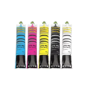 Smooth Output No Clogging Cmyk White 700ml Dtg Ink Bag for Brother Gtx 400 422 423 424 425 Textile Garment Printer with Chip